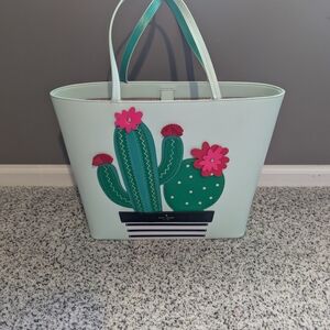 Kate Spade Green Cactus Tote Bag